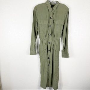 Ann Taylor Button Front Shirt Dress